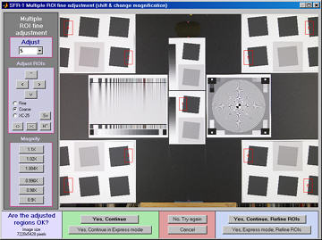 Multiple ROI fine adjustment window