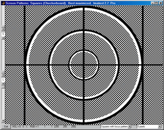 Squares (checkerboard) with focus pattern